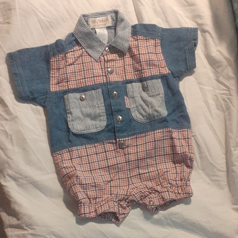 90's Vintage Boy Baby Beluga New York. Stylish Romper 12 mths. was $39.00-$10.00